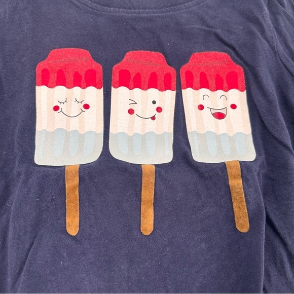 Hanna Andersson Fruit & Popsicle Short Sleeve Tees Lot of 2 100 4 4T FLAW - Picture 3 of 5